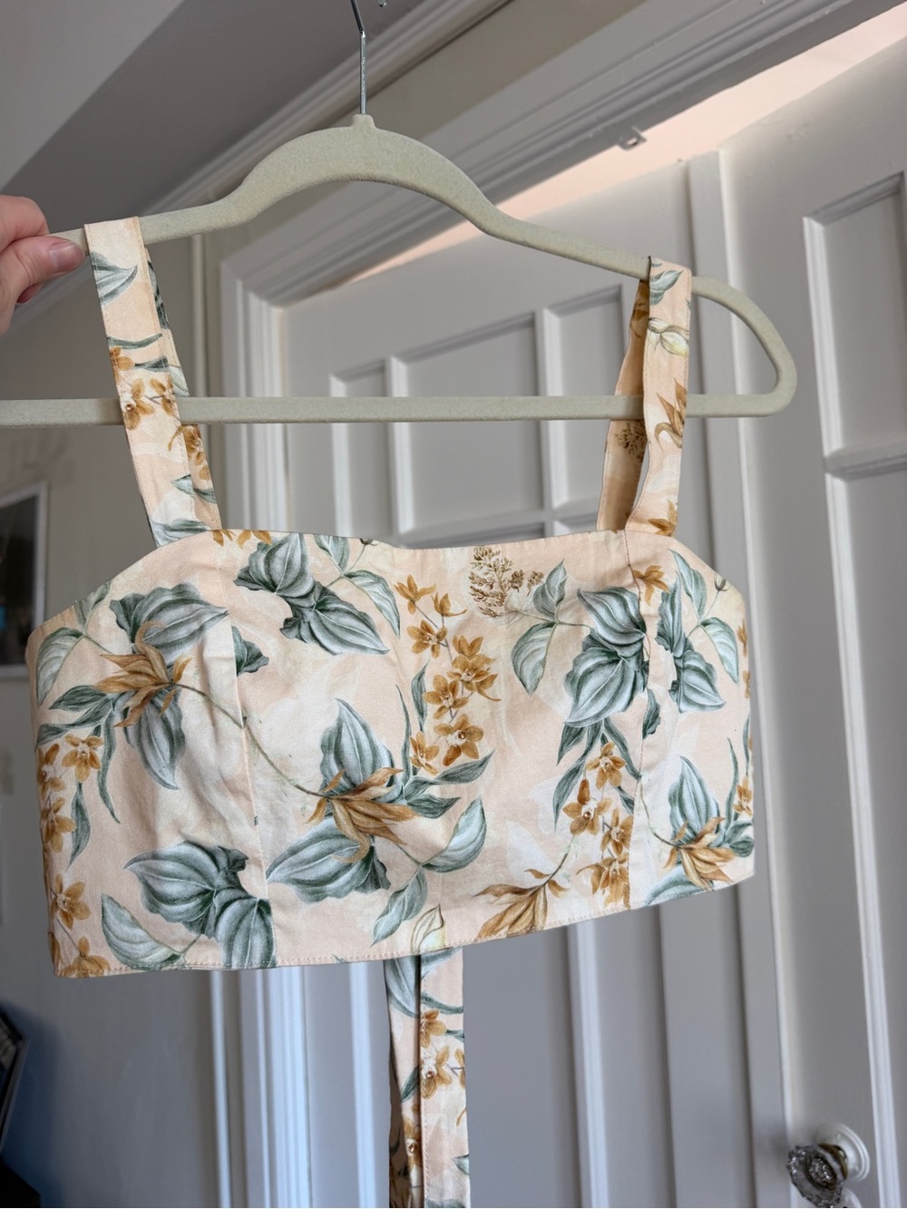 Shore Crop Top - Floral Tie Back